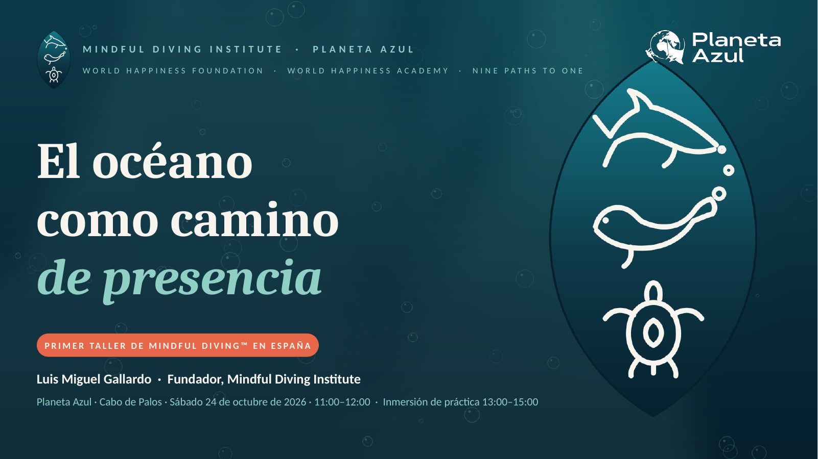 Cover: The Ocean as a Path of Presence, the first Mindful Diving™ workshop at Planeta Azul